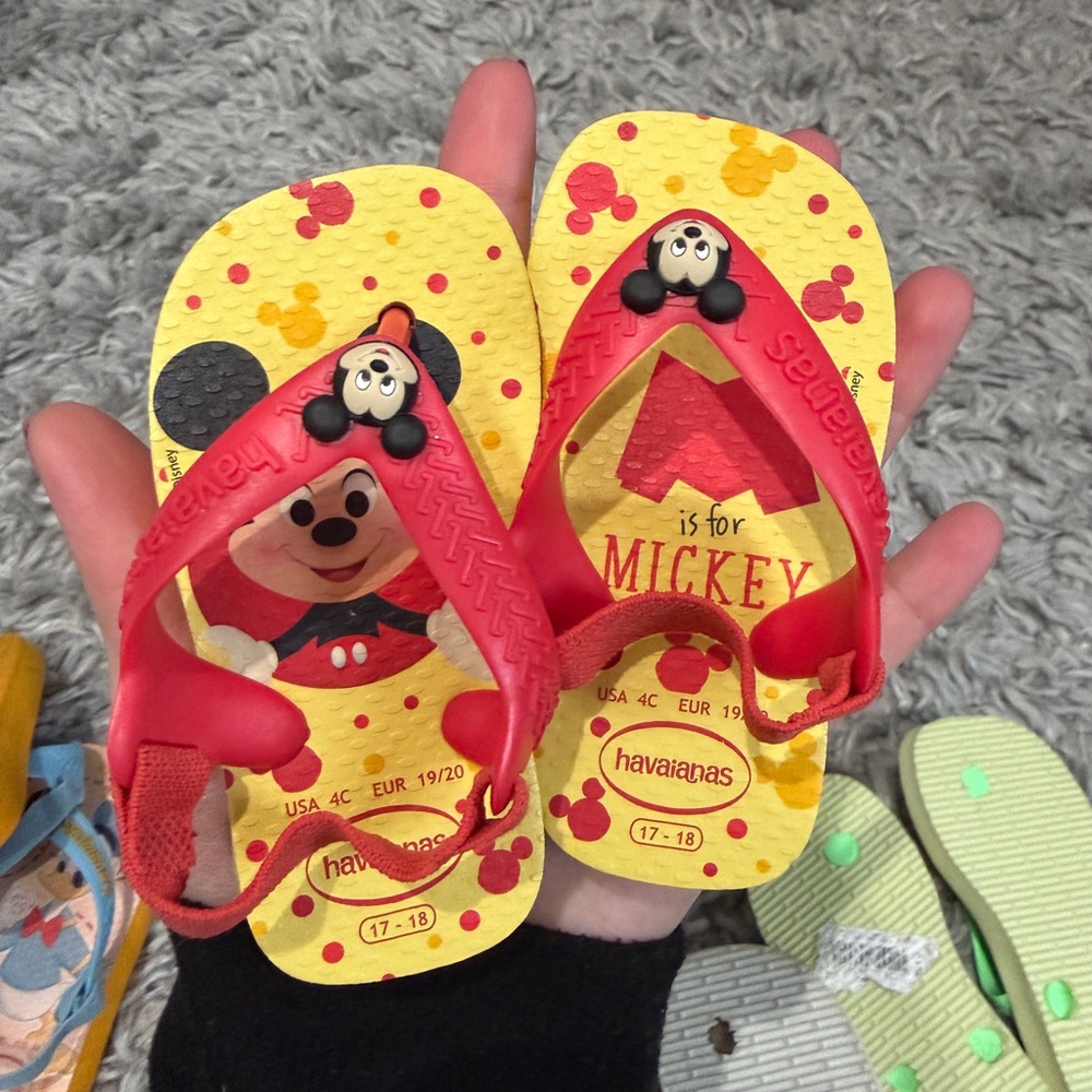 Havaianas Kids Red and Yellow Mickey Sandals